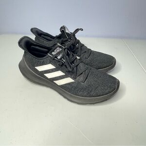 Adidas Charcoal and White Athletic Shoes